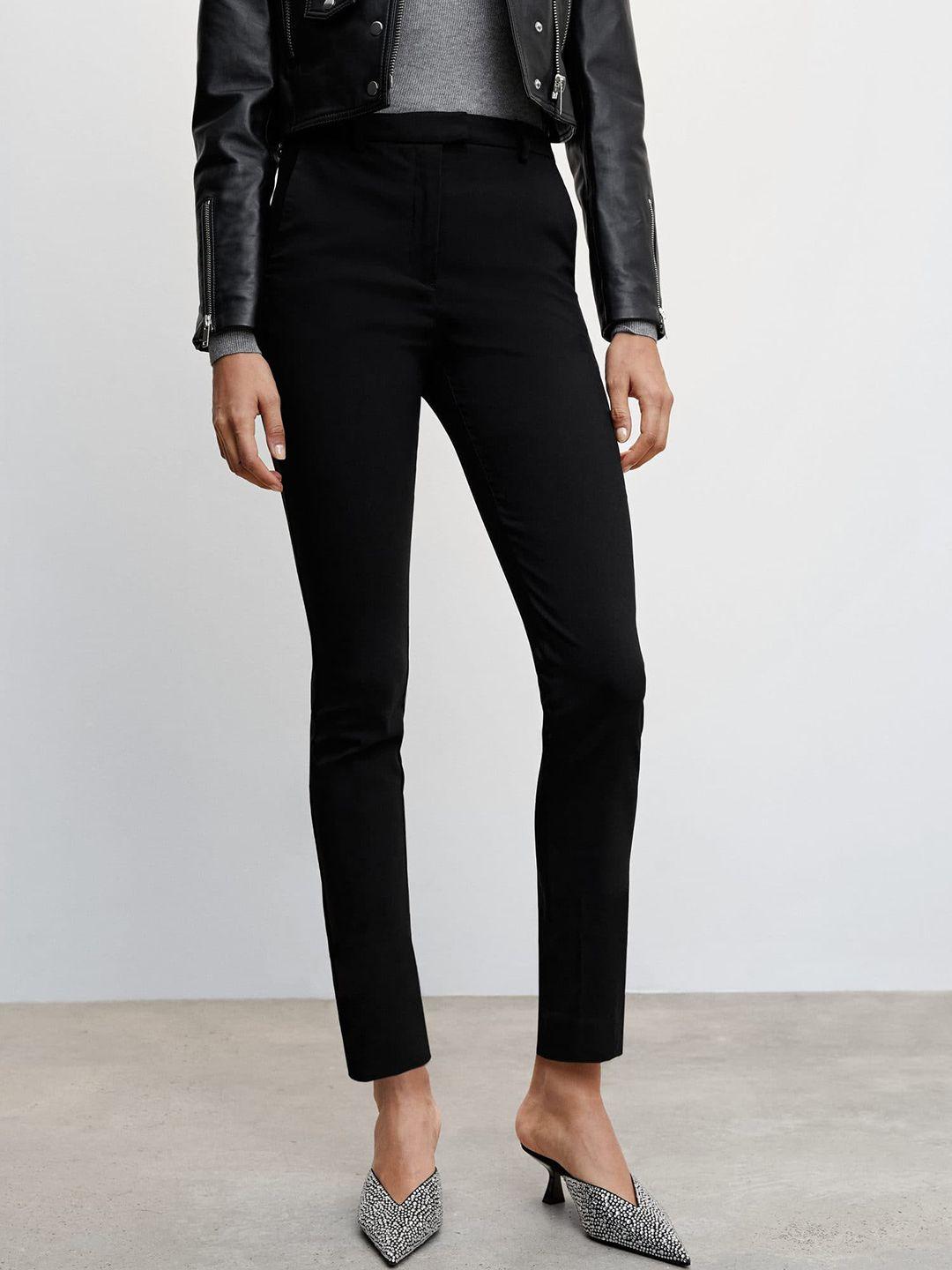 mango women skinny fit cropped trousers