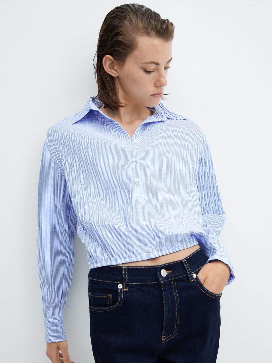 mango women striped casual shirt