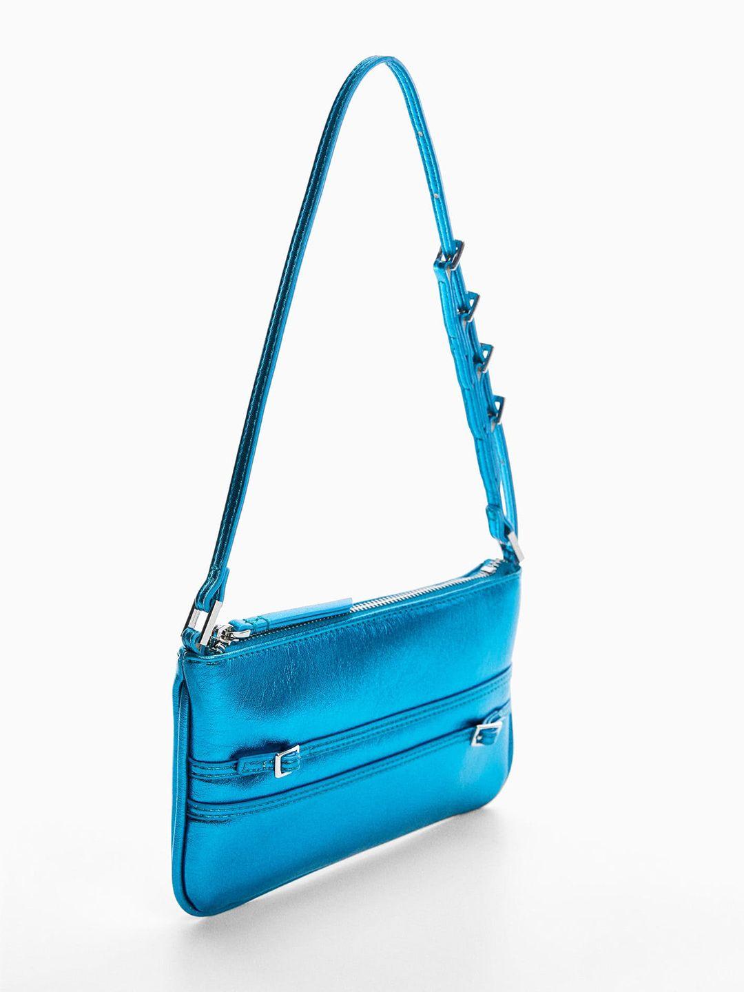 mango women structured shoulder bag with sheen detail