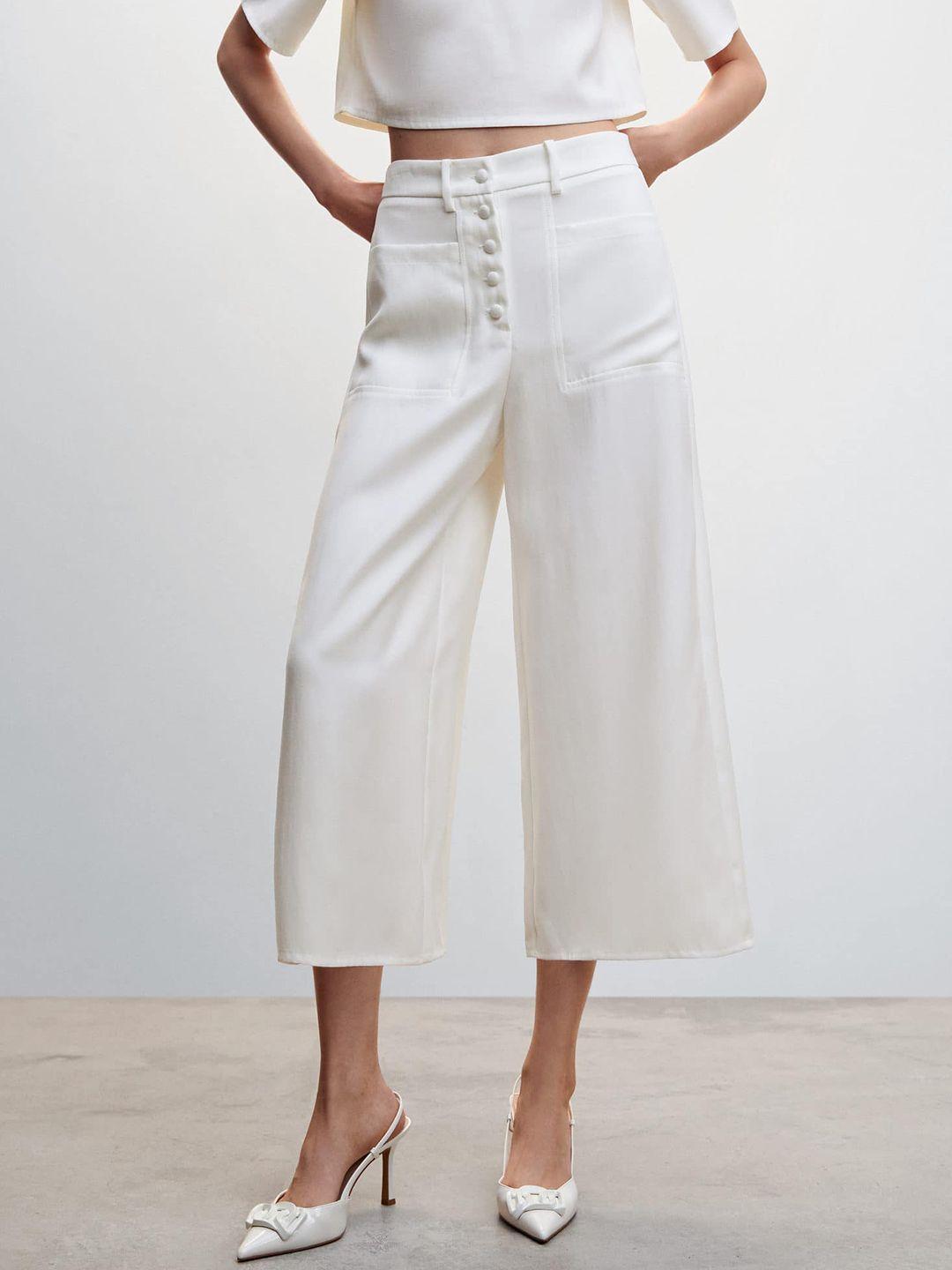 mango women sustainable high-rise culottes