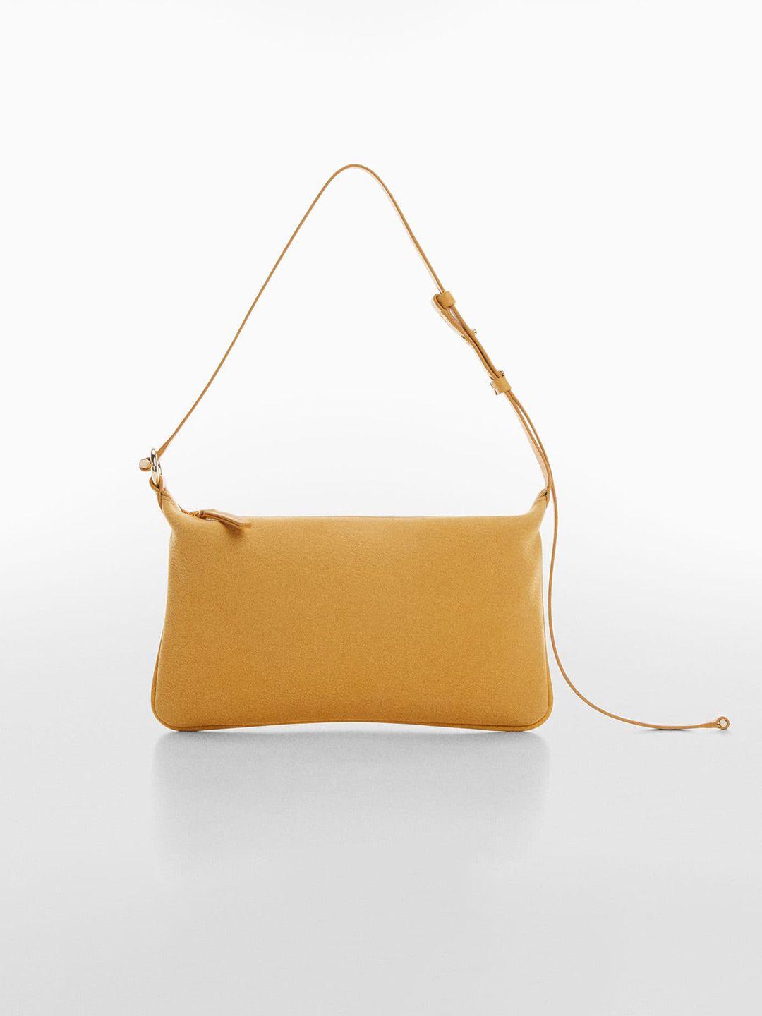 mango women textured leather structured shoulder bag