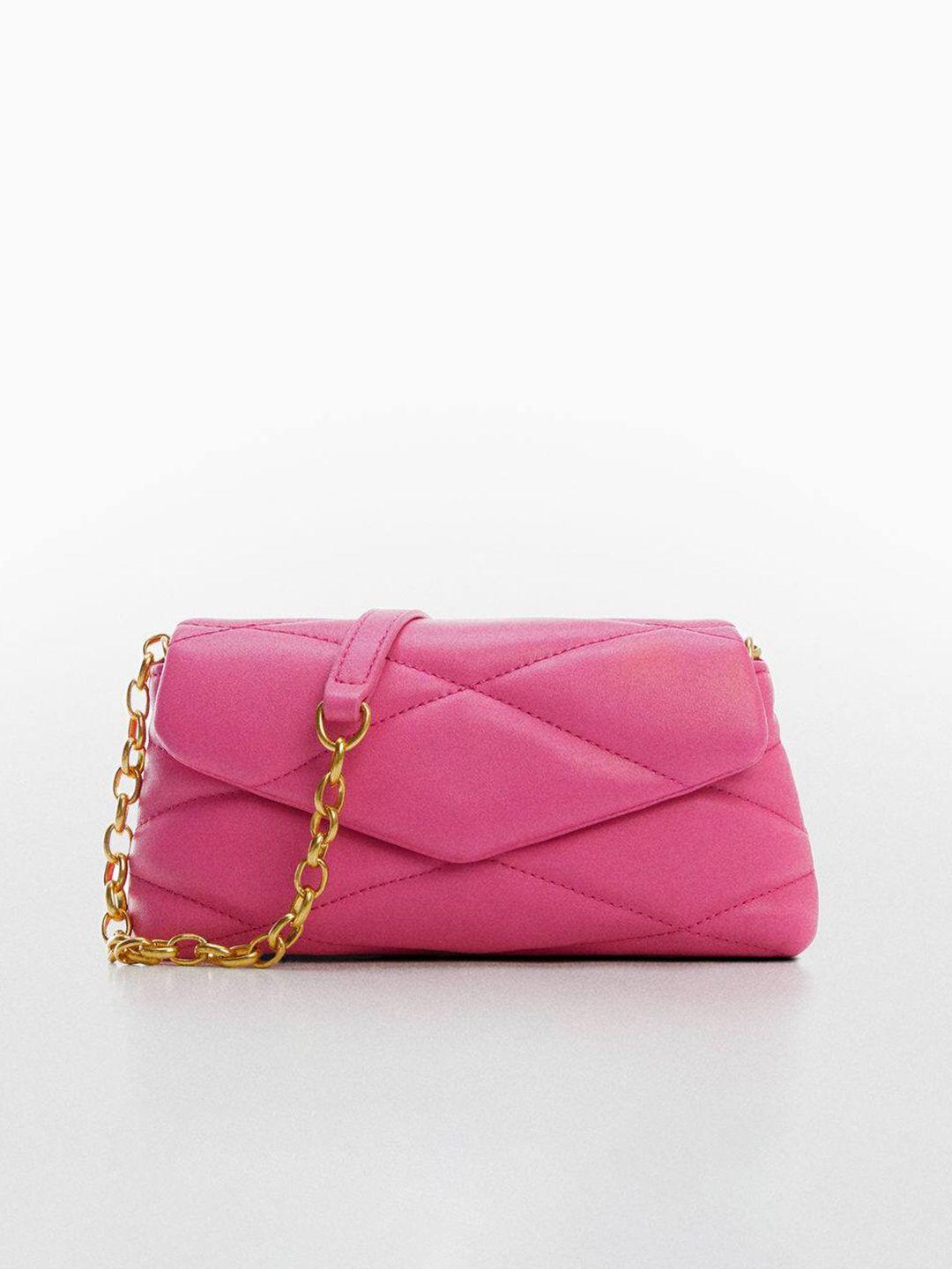 mango women textured structured sling bag with quilted detail