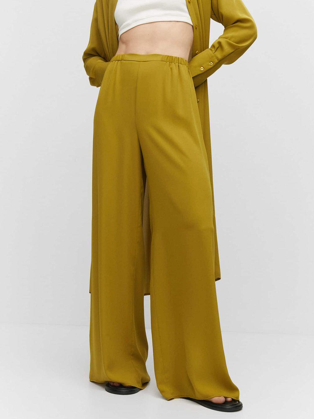 mango women wide leg trousers