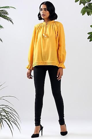 mango yellow cotton top