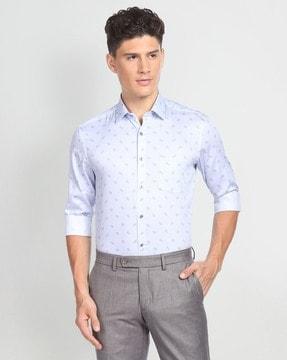 manhattan floral print slim fit shirt