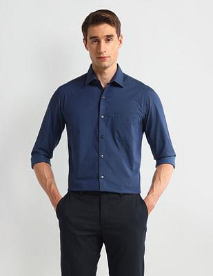 manhattan slim cotton shirt