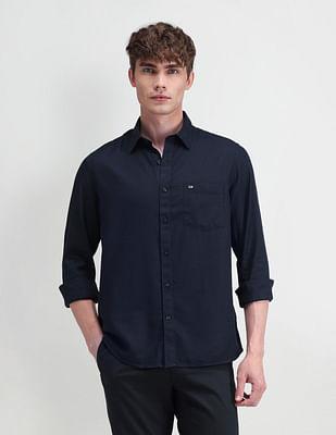 manhattan slim dobby shirt