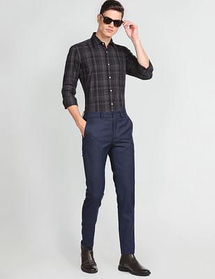 manhattan slim fit cotton formal shirt