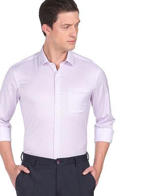 manhattan slim fit cotton printed shirt