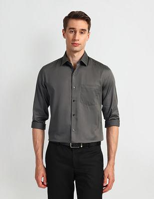 manhattan slim fit cotton shirt