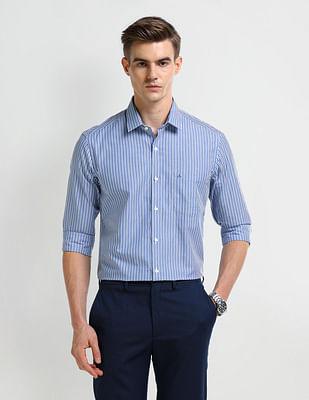 manhattan slim fit cotton shirt