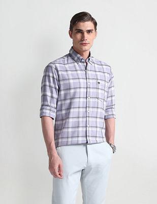 manhattan slim fit cotton shirt