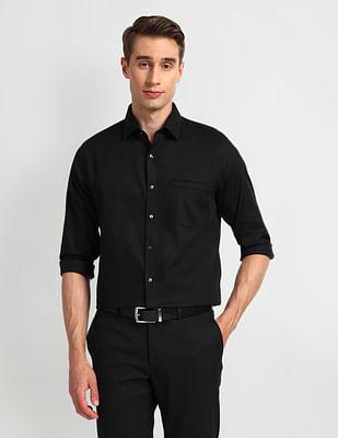 manhattan slim fit cotton shirt