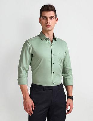 manhattan slim fit cotton shirt