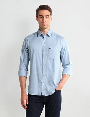 manhattan slim fit dobby shirt