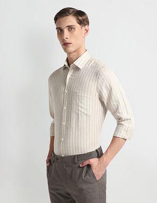 manhattan slim fit linen shirt