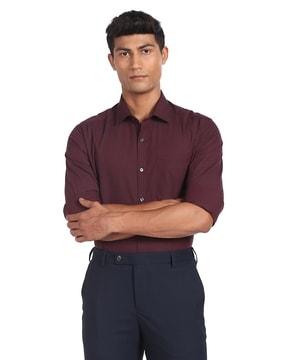 manhattan slim fit pure cotton shirt