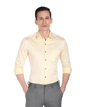manhattan slim fit shirt with patch pocket
