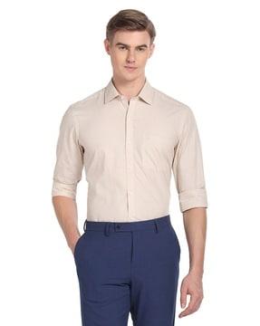 manhattan slim fit shirt with patch pocket