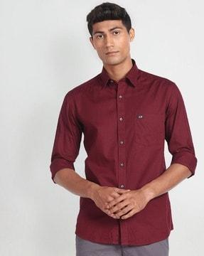 manhattan slim fit shirt with patch pocket