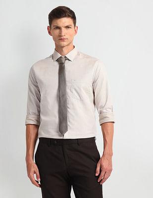 manhattan slim fit solid shirt