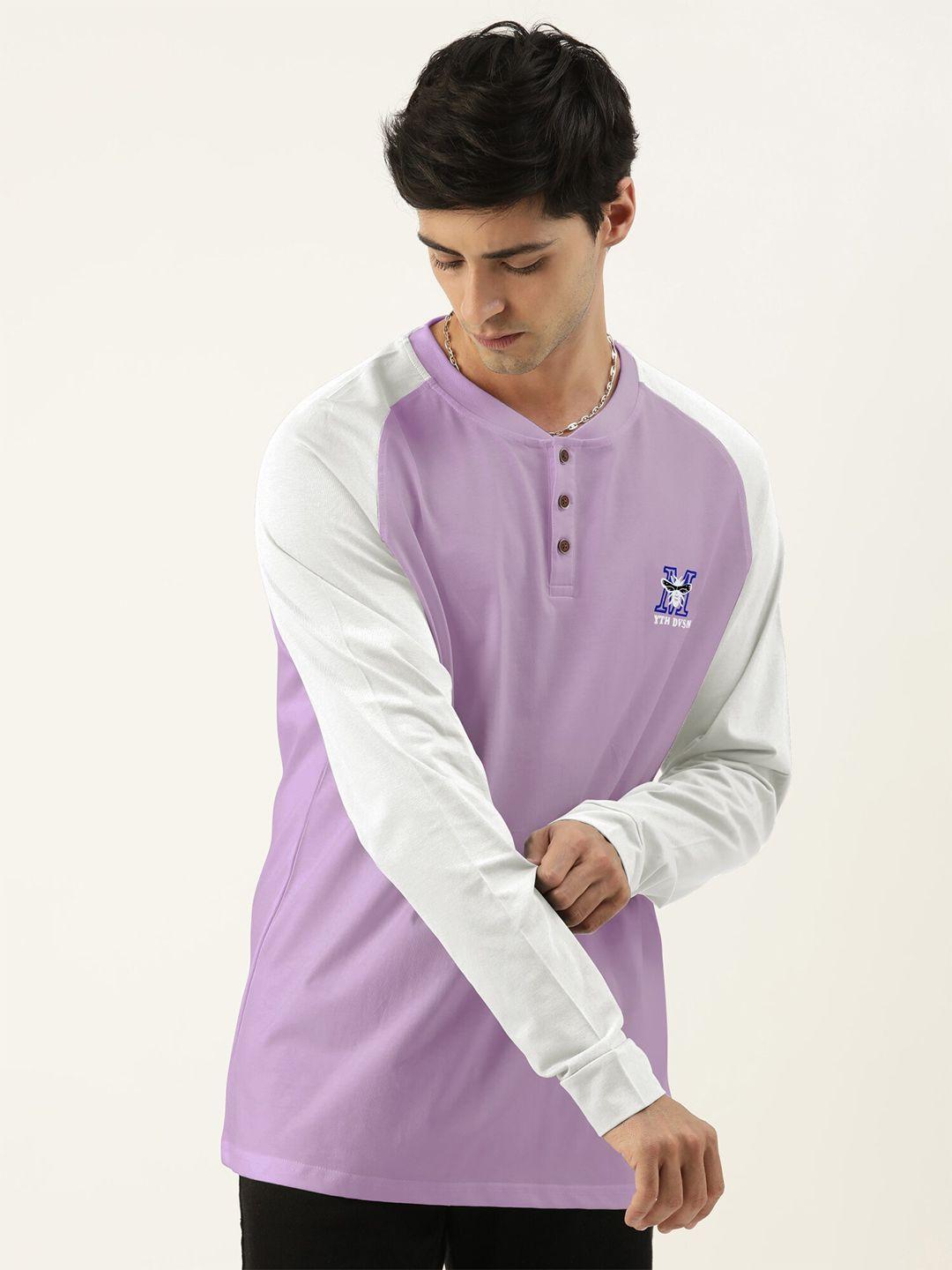 maniac henley neck raglan sleeves pure cotton oversized t-shirt