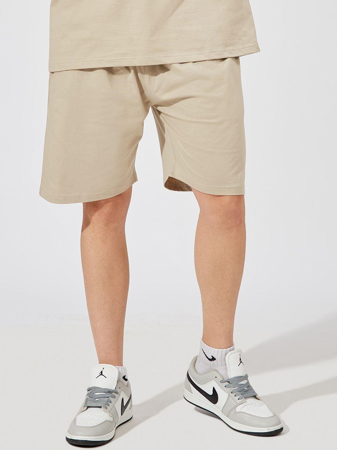 maniac men mid-rise loose fit cotton shorts