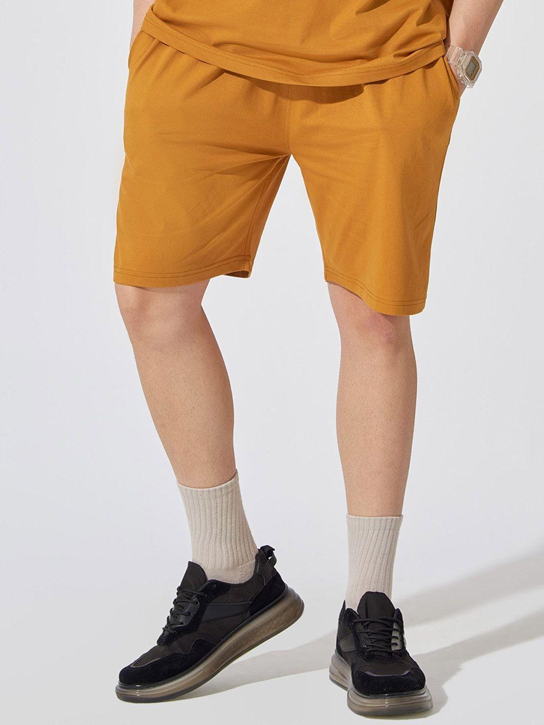 maniac men mid-rise oversized loose fit cotton shorts