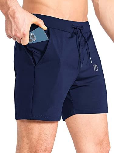 maniac mens solid navy polyester slim fit casual shorts