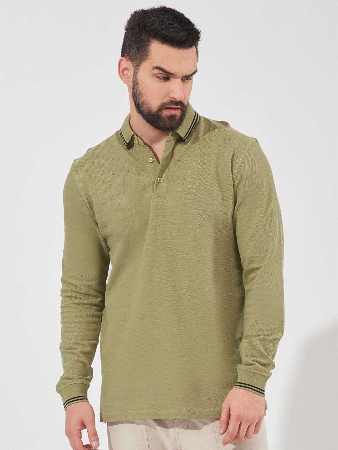 maniac polo collar long sleeve slim fit t-shirt