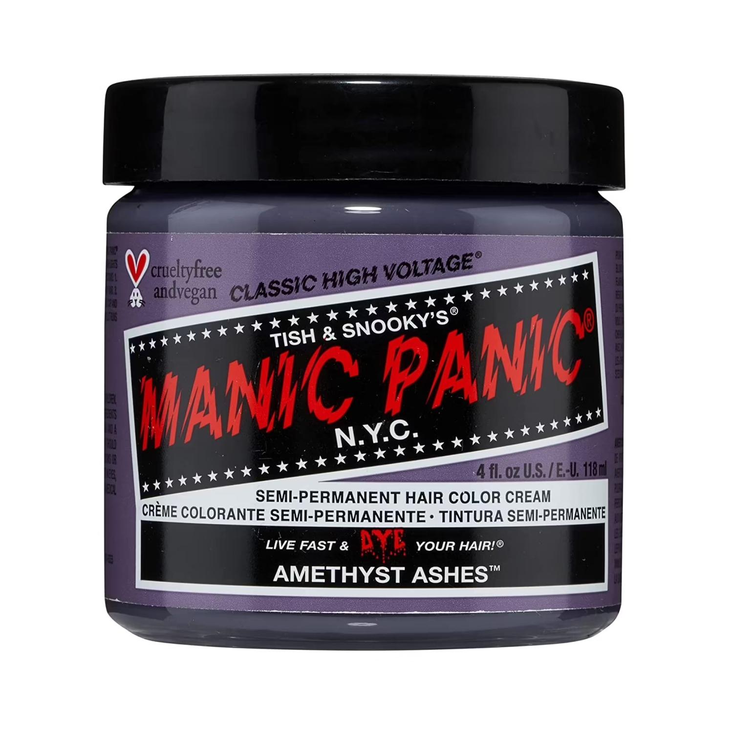 manic panic classic high voltage semi permanent hair color cream - amethyst ashes (118ml)