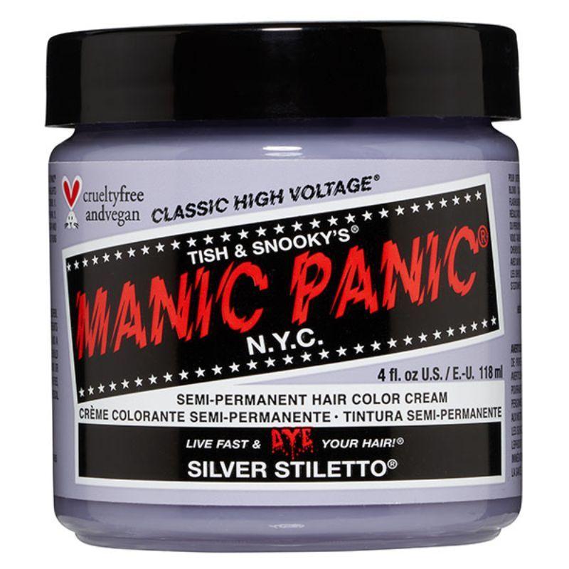 manic panic high voltage semi-permanent hair color cream - silver stiletto