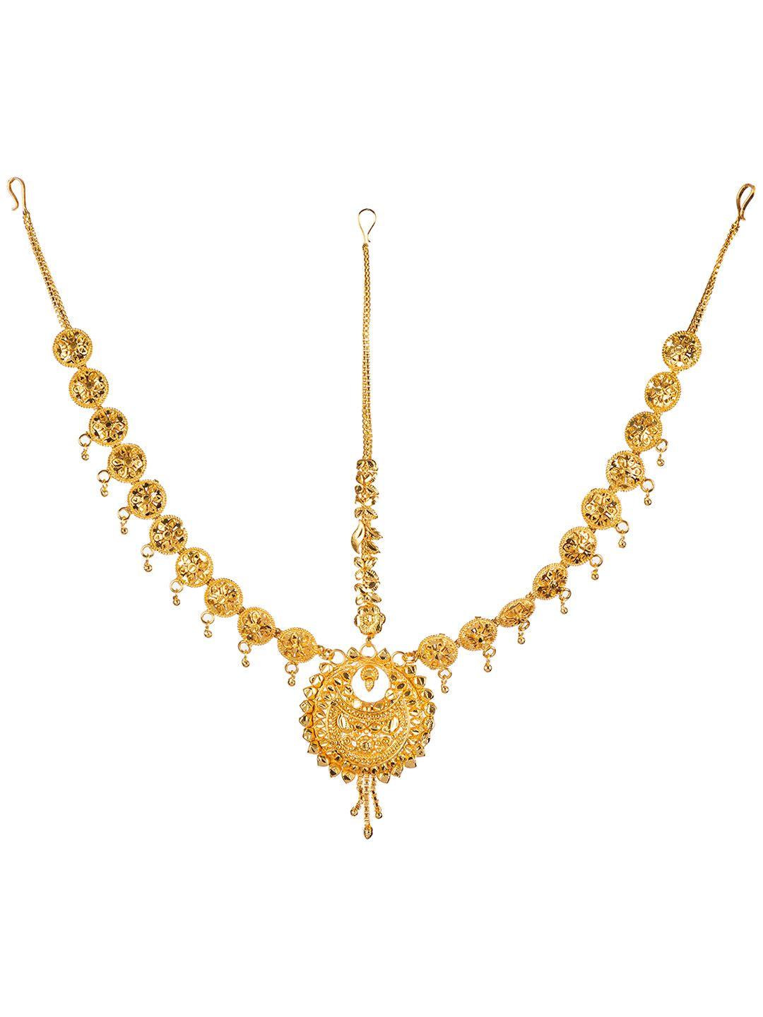 manikya 24ct gold-plated matha patti head jewellery