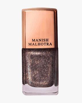 manish malhotra nail lacquer - antique (rustic mahagony glitter shade) 12 ml - long lasting & vegan
