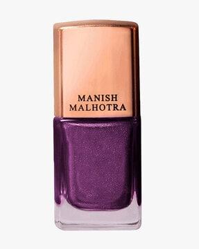 manish malhotra nail lacquer - velvet stardust (royal purple shade) - 12 ml long lasting & vegan