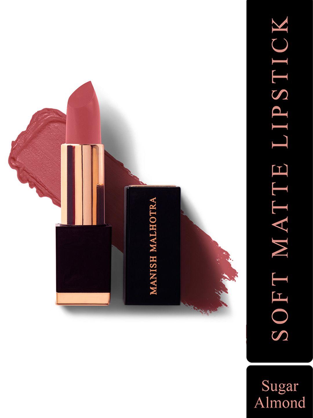 manish malhotra beauty by myglamm soft matte lipstick - sugar almond