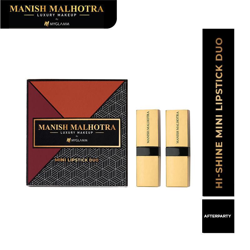 manish malhotra hi shine mini lipstick combo gift set - afterparty