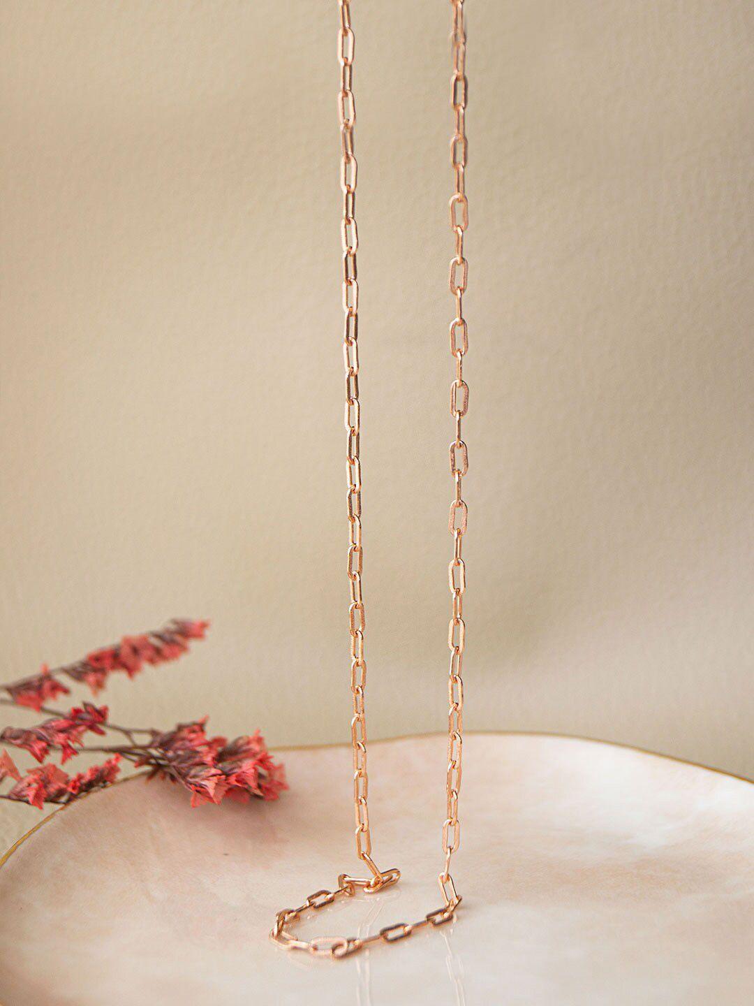 mannash rose gold-plated sterling silver chain