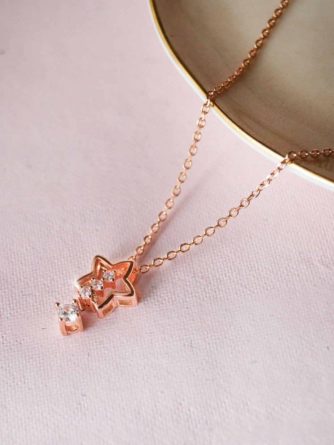 mannash sterling silver rose gold-plated chain
