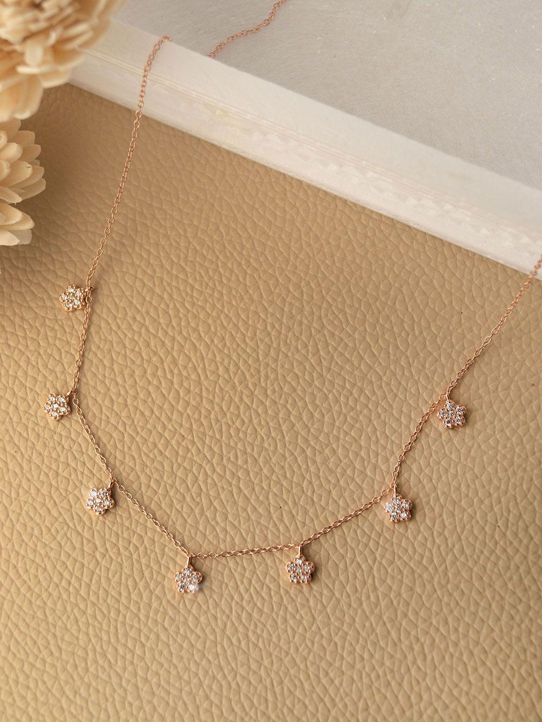 mannash sterling silver rose gold-plated chain