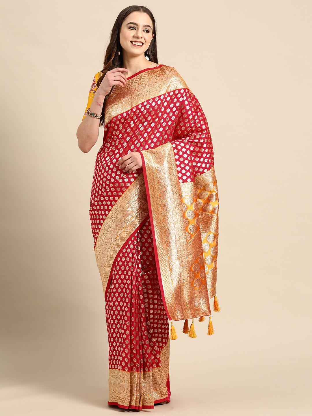 manohari woven design silk blend banarasi saree