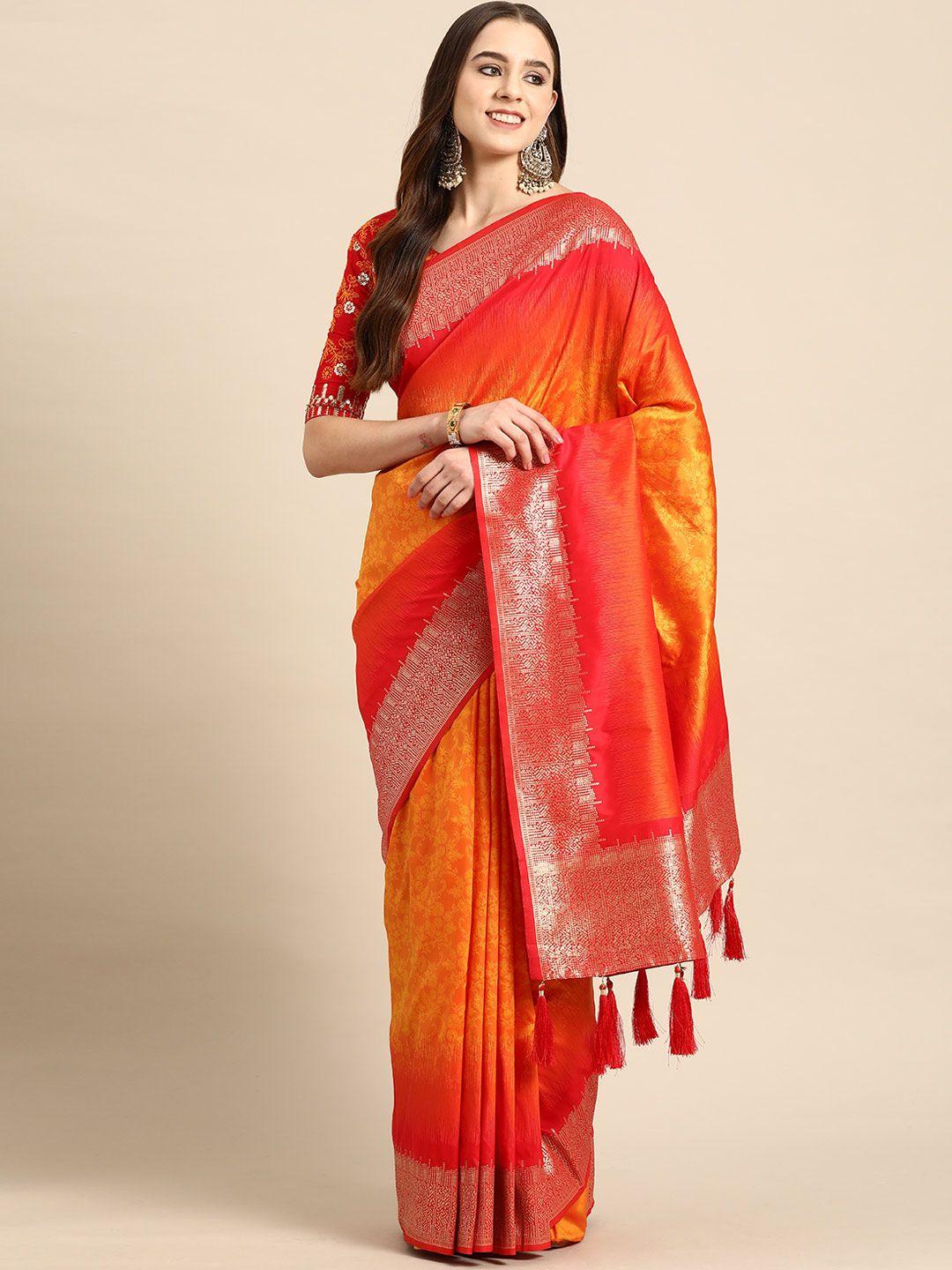 manohari woven design silk blend heavy work banarasi saree