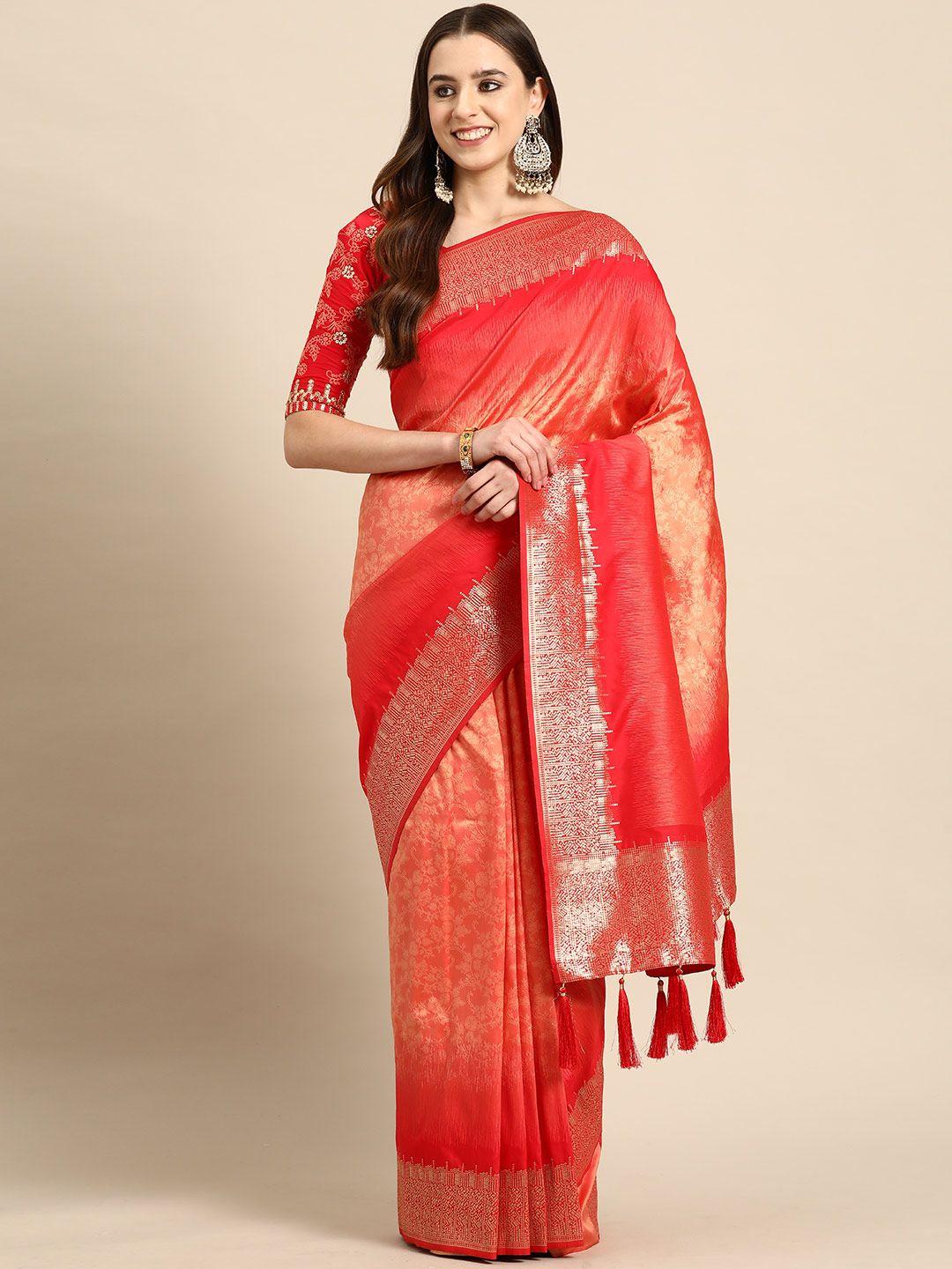 manohari woven design silk blend heavy work banarasi saree