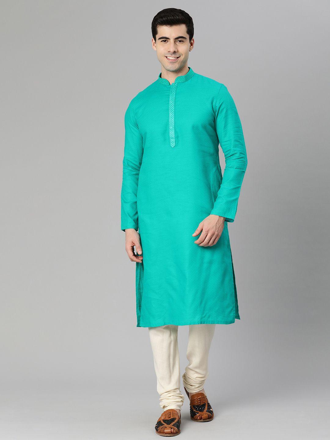 manthan men solid straight kurta