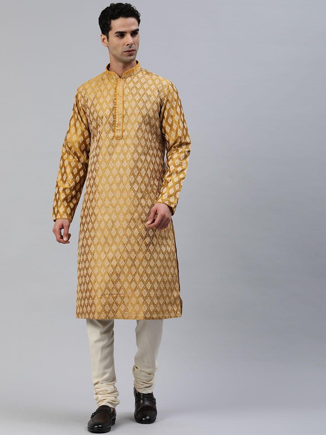 manthan men woven design zari kurta