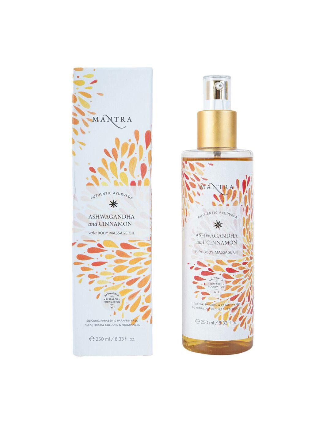 mantra ashwagandha & cinnamon vata body massage oil-250 ml