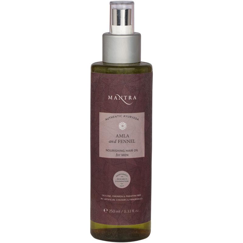 mantra herbal amla and fennel nourishing hair oil for men