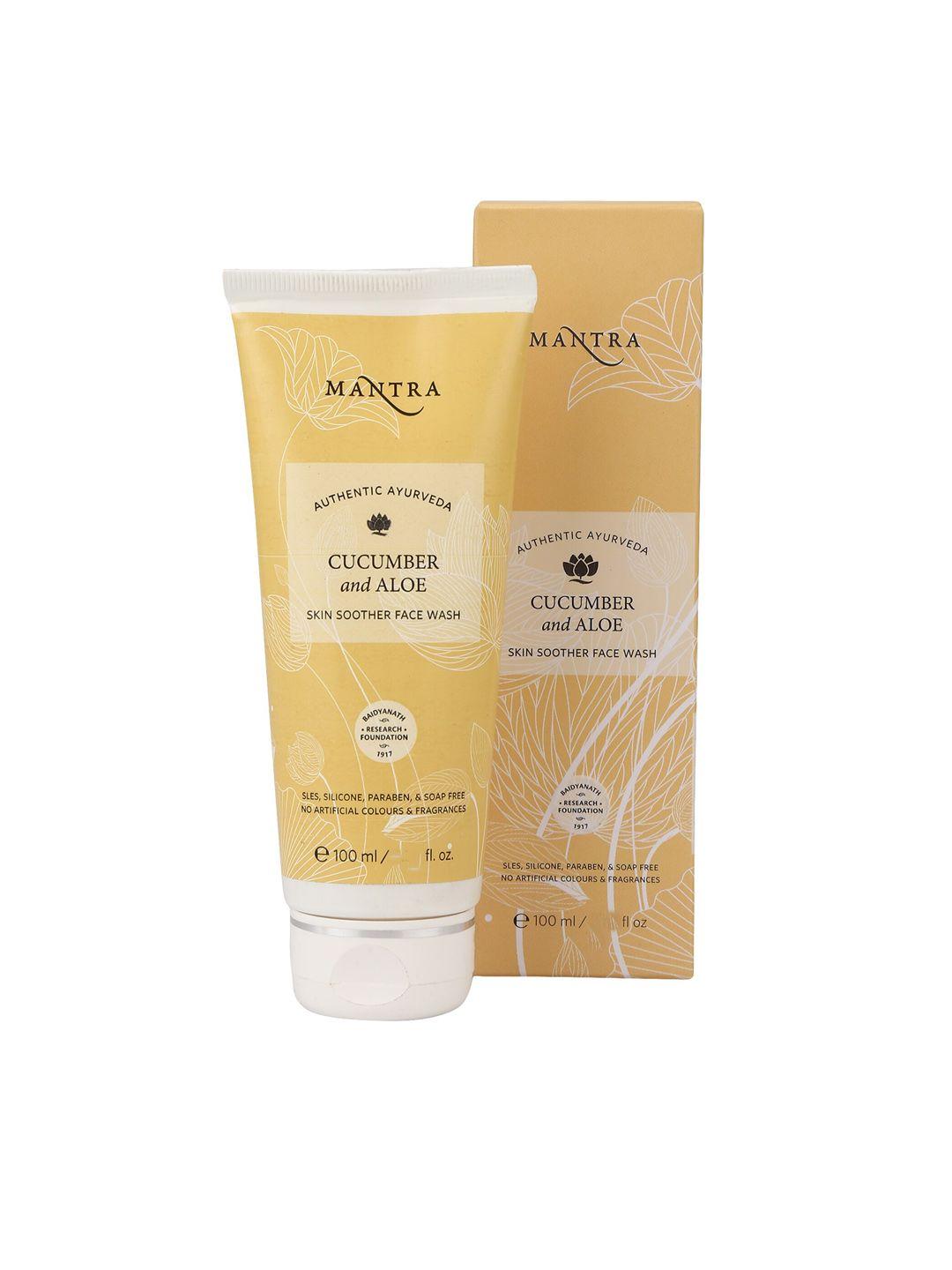 mantra herbal cucumber & aloe skin soother face wash - 100 ml