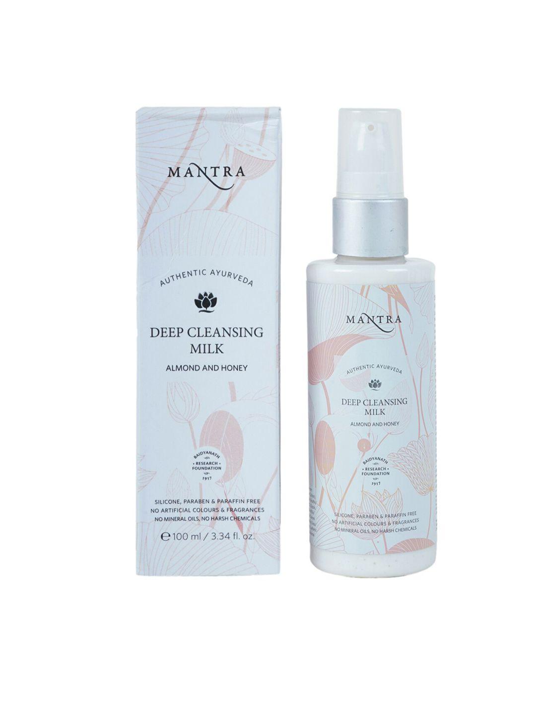 mantra herbal deep cleansing milk with almond & honey 100ml