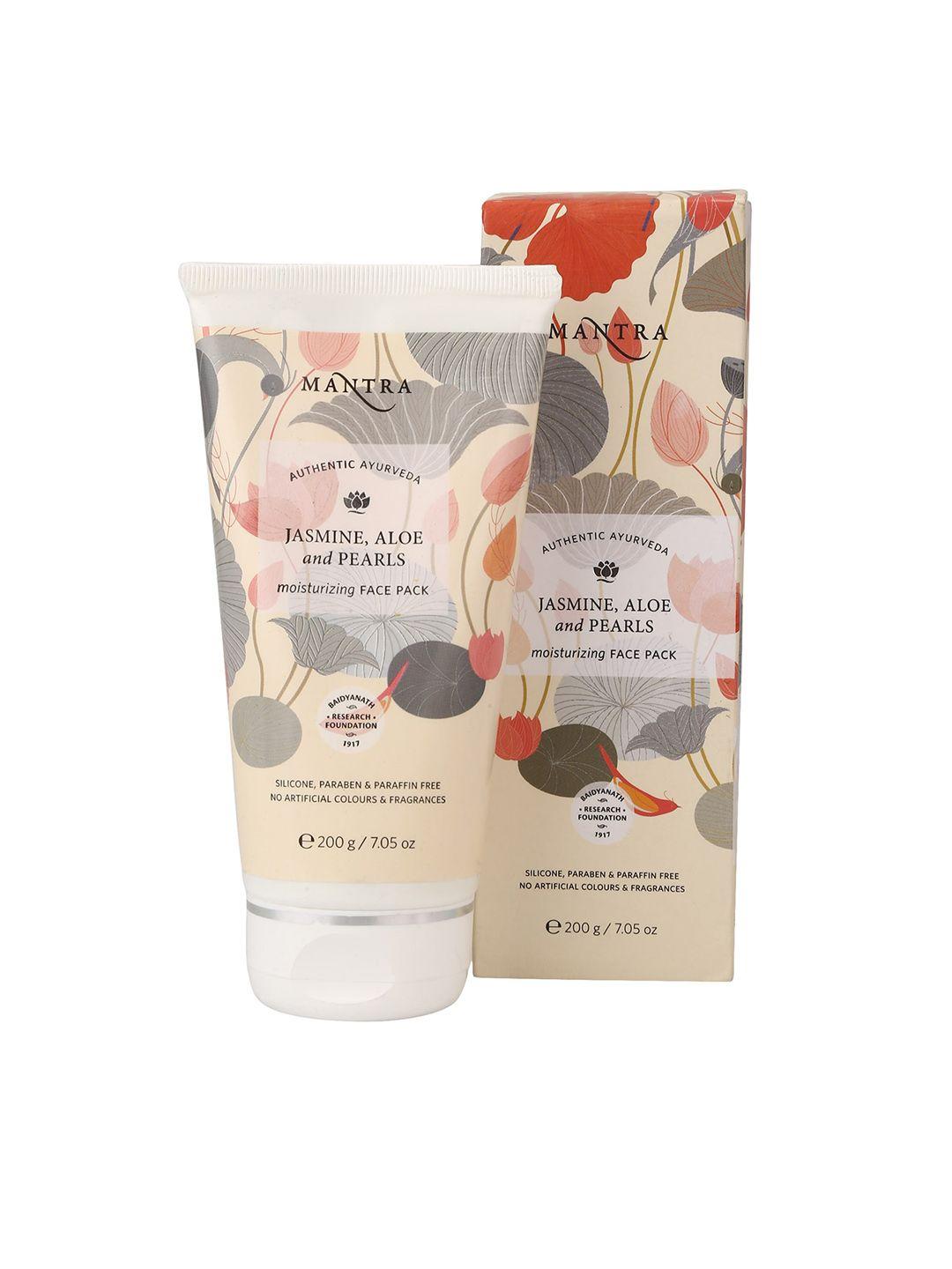 mantra herbal jasmine aloe & pearls moisturizing face pack - 200 g